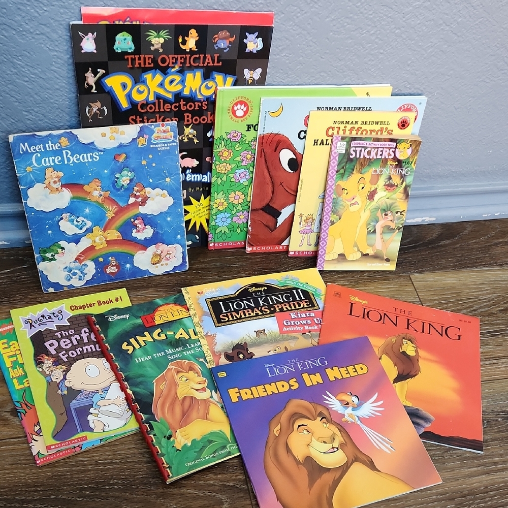 15 Books Pokemon Clifford The Lion King Rugrats Care Bears